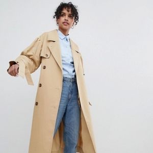 Monki Oversized Classic Trench Coat